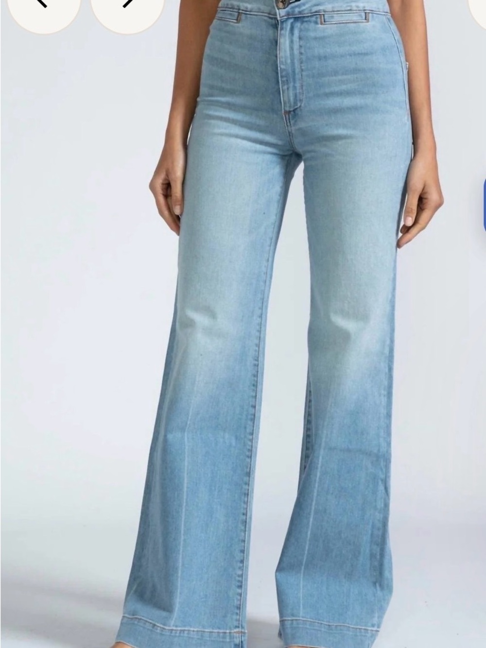AskkNY Light Wash High-Rise Wide Leg Women’s Jeans
